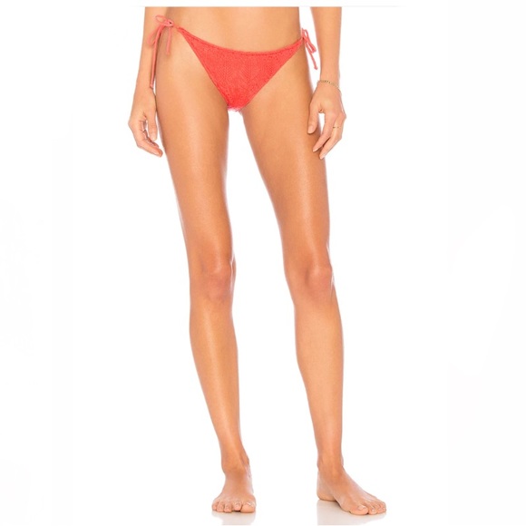 TULAROSA Ever Knitted bikini Bottom in Spicy Coral Size M from REVOLVE - Picture 2 of 8